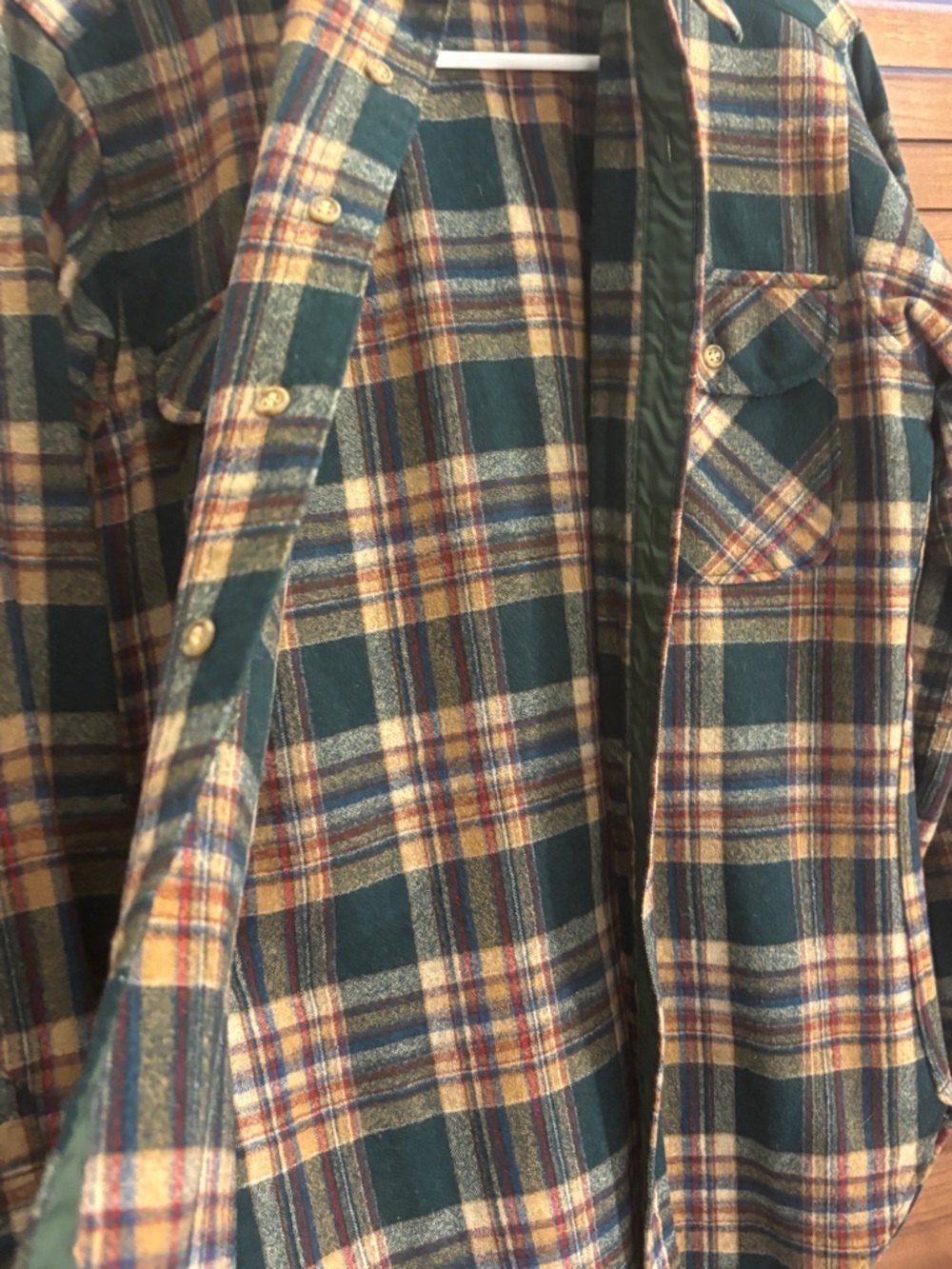 Vintage Pendleton 100% Virgin Wool Plaid Shirt Jacket Quilted Lined Made in USA - Picture 4 of 9